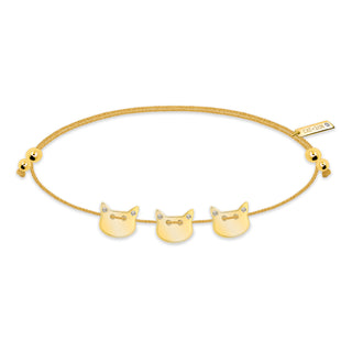 Three Cat Topaz Bracelet - Gold