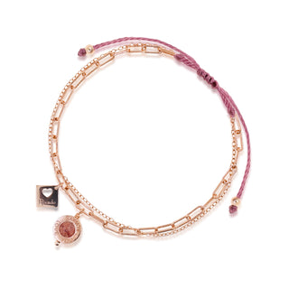 Strawberry quartz bracelet