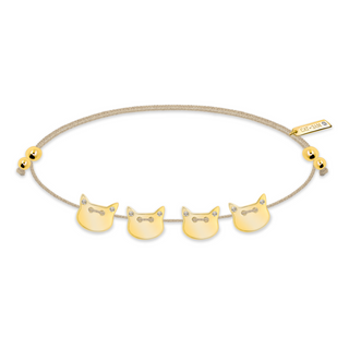 Four Cat Topaz Bracelet - Gold